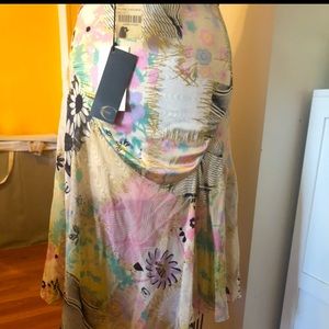 Just Cavalli Silk Midi Skirt